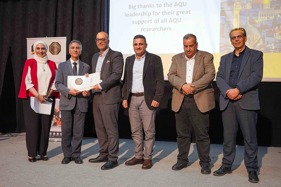 AQB Professor, Dr. Sameh Hallaq, Receives Al-Quds University’s Award for Scientific Research for 2023-2024